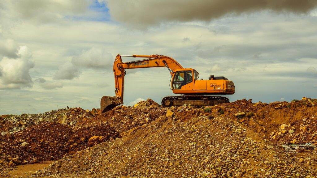 excavator, heavy machine, equipment, vehicle, machinery, yellow, debris, excavator, excavator, excavator, excavator, excavator